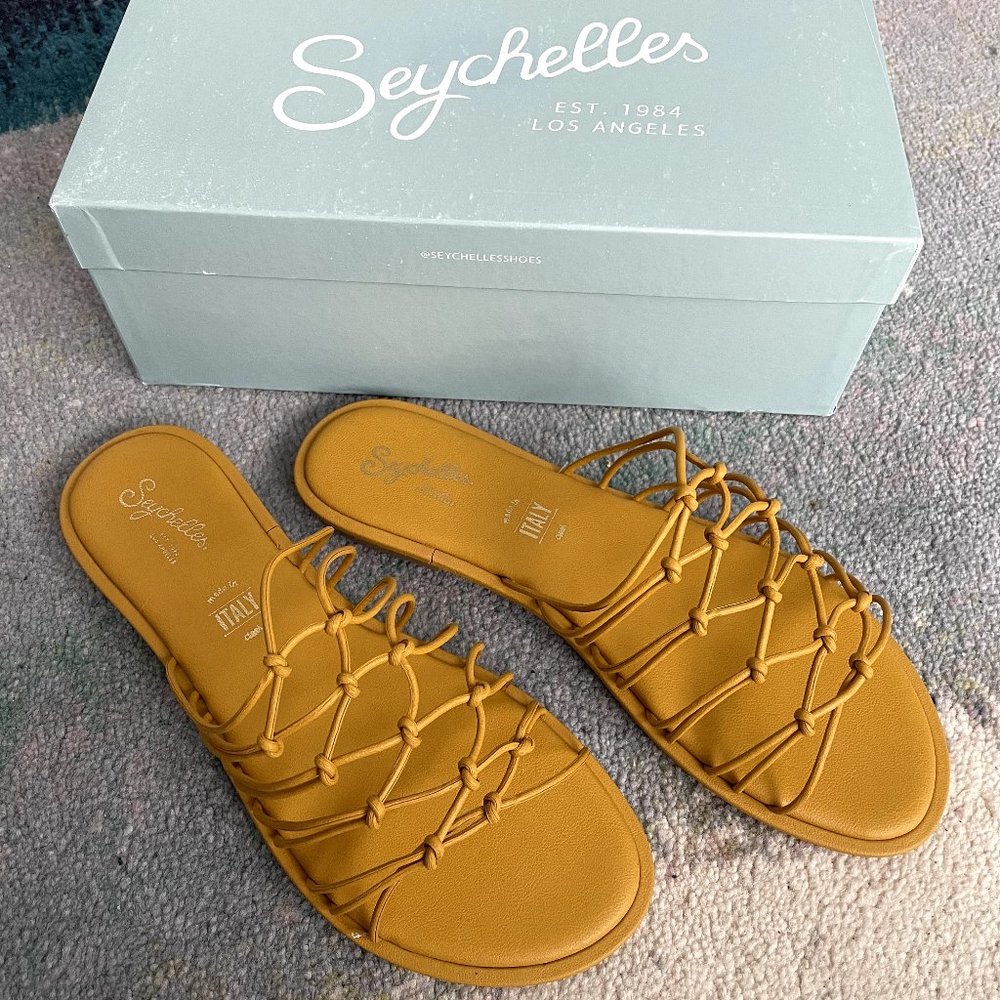 Seychelles Yellow Slide Sandals (8.5) - NWT